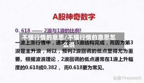 不懂行情的意思/不懂行情的意思怎么说