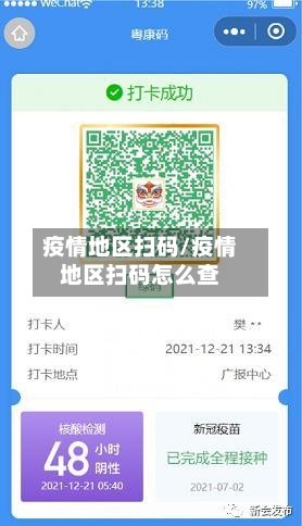 疫情地区扫码/疫情地区扫码怎么查