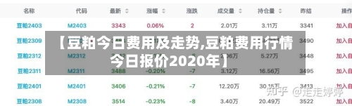 【豆粕今日费用及走势,豆粕费用行情今日报价2020年】-第3张图片