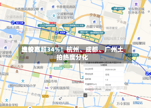 比较高溢价率超34%！杭州、成都、广州土拍热度分化