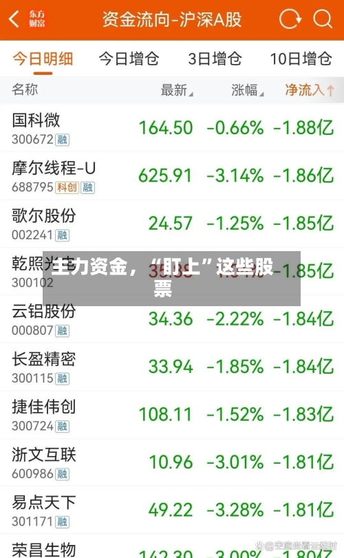 主力资金，“盯上”这些股票-第3张图片